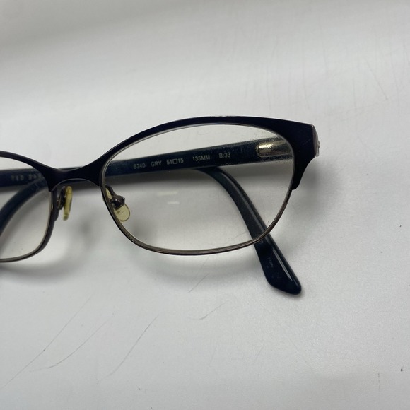 Ted Baker Eyeglasses Women FRAME ONLY B240 51-15-135 Gray Floral Red 540 - Picture 5 of 16